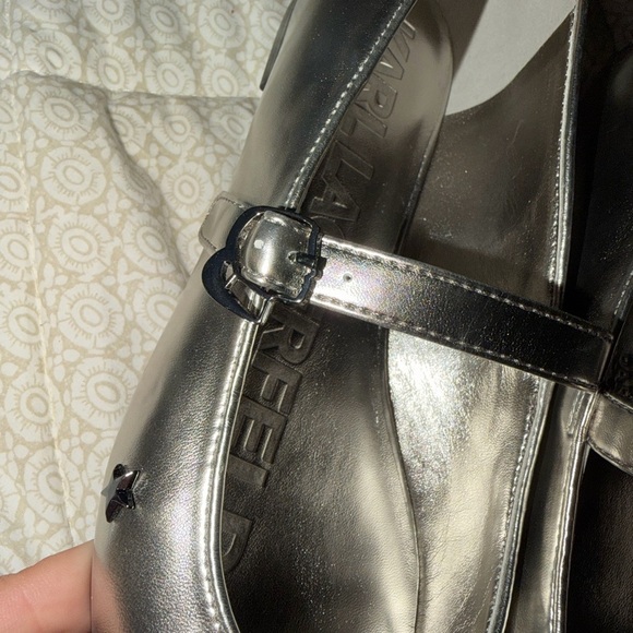 Karl Lagerfeld Metallic Mary Jane Shoes - Picture 5 of 6